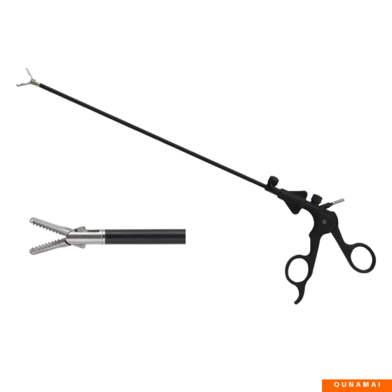 Laparoscopic surgical instrument gripper (coarse-toothed bowl-shaped duckbill gripper) 5MMX330MM