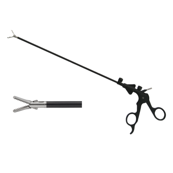 Pince laparoscopique pour instrument chirurgical (pince de canard en forme de cuvette à dents grossières) 5MMX330MM