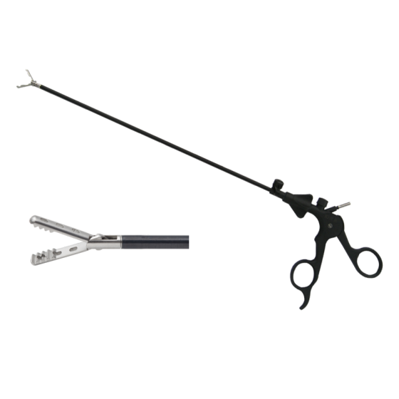 Instrument chirurgical laparoscopique pince à dents inversées (6 trous) 5MMX330MM