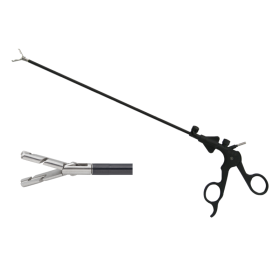 Instrumen bedah Laparoscopic knot-mengikat tang (S-type) 5MMX330MM