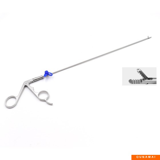 Spinal endoscope - nucleus pulposus forceps with toothed gripper - 2.5mm x 330mm -0°