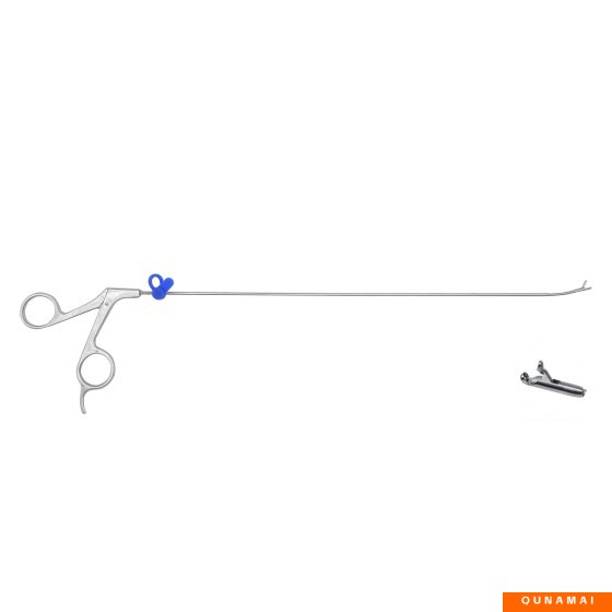 Spinal endoscope - nucleus pulposus forceps serpentine spring forceps round cup - 2.5mm x 330mm -45°